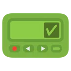 Pager + weißes Häkchen
