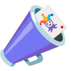 megaphone + joker