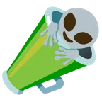megaphone + alien