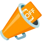 megaphone + mobile phone off