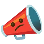 megaphone + confused face