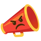 megaphone + enraged face