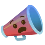 megaphone + fearful face