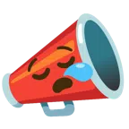 megaphone + sleepy face