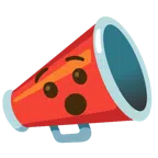 megaphone + hushed face