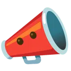 megaphone + face without mouth
