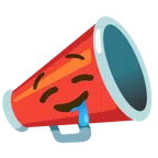 megaphone + drooling face