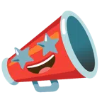 megaphone + star-struck