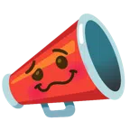 megaphone + woozy face
