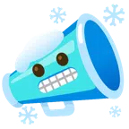 megaphone + cold face