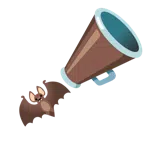 megaphone + bat