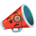 megaphone + face with monocle