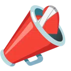 megaphone + mending heart