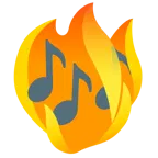 fuoco + note musicali
