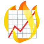 fuoco + grafico con andamento positivo