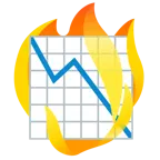 fuoco + grafico con andamento negativo