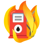 fuoco + stazione di servizio