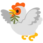 นกพิราบขาว + ไก่