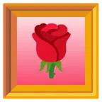 gerahmtes Bild + Rose