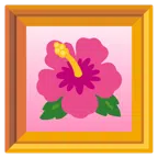 gerahmtes Bild + Hibiskus