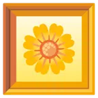 gerahmtes Bild + gelbe Blüte