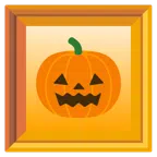 gerahmtes Bild + Halloweenkürbis
