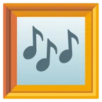 gerahmtes Bild + Musiknoten