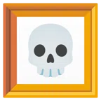 gerahmtes Bild + Totenkopf