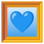 gerahmtes Bild + blaues Herz