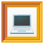obrazek w ramce + laptop