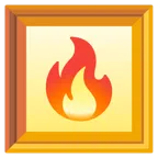 gerahmtes Bild + Feuer