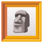obrazek w ramce + moai