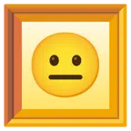 gerahmtes Bild + neutrales Gesicht