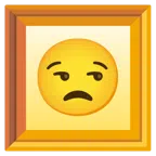 gerahmtes Bild + verstimmtes Gesicht