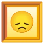 gerahmtes Bild + enttäuschtes Gesicht