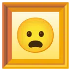gerahmtes Bild + entsetztes Gesicht