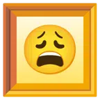 gerahmtes Bild + erschöpftes Gesicht