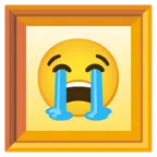 gerahmtes Bild + heulendes Gesicht