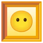 gerahmtes Bild + Gesicht ohne Mund