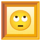 gerahmtes Bild + Augen verdrehendes Gesicht