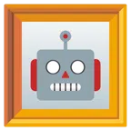 gerahmtes Bild + Roboter