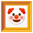 gerahmtes Bild + Clown-Gesicht