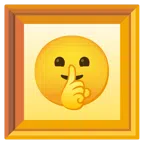 gerahmtes Bild + ermahnendes Gesicht