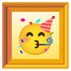 gerahmtes Bild + Partygesicht