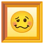 gerahmtes Bild + schwindeliges Gesicht