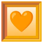 gerahmtes Bild + oranges Herz