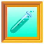 gerahmtes Bild + Reagenzglas