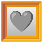 gerahmtes Bild + graues Herz