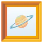 gerahmtes Bild + Ringplanet