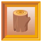 gerahmtes Bild + Holz